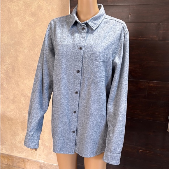 I'd Smoke That Blue Gray Shacket Size L - Picture 5 of 7